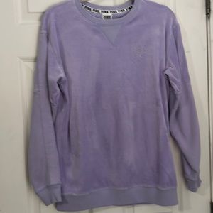 Xs Victoria secret Pink purple velour sweatshirt